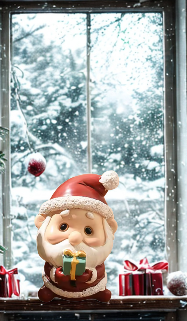 Mini Santa gift figure