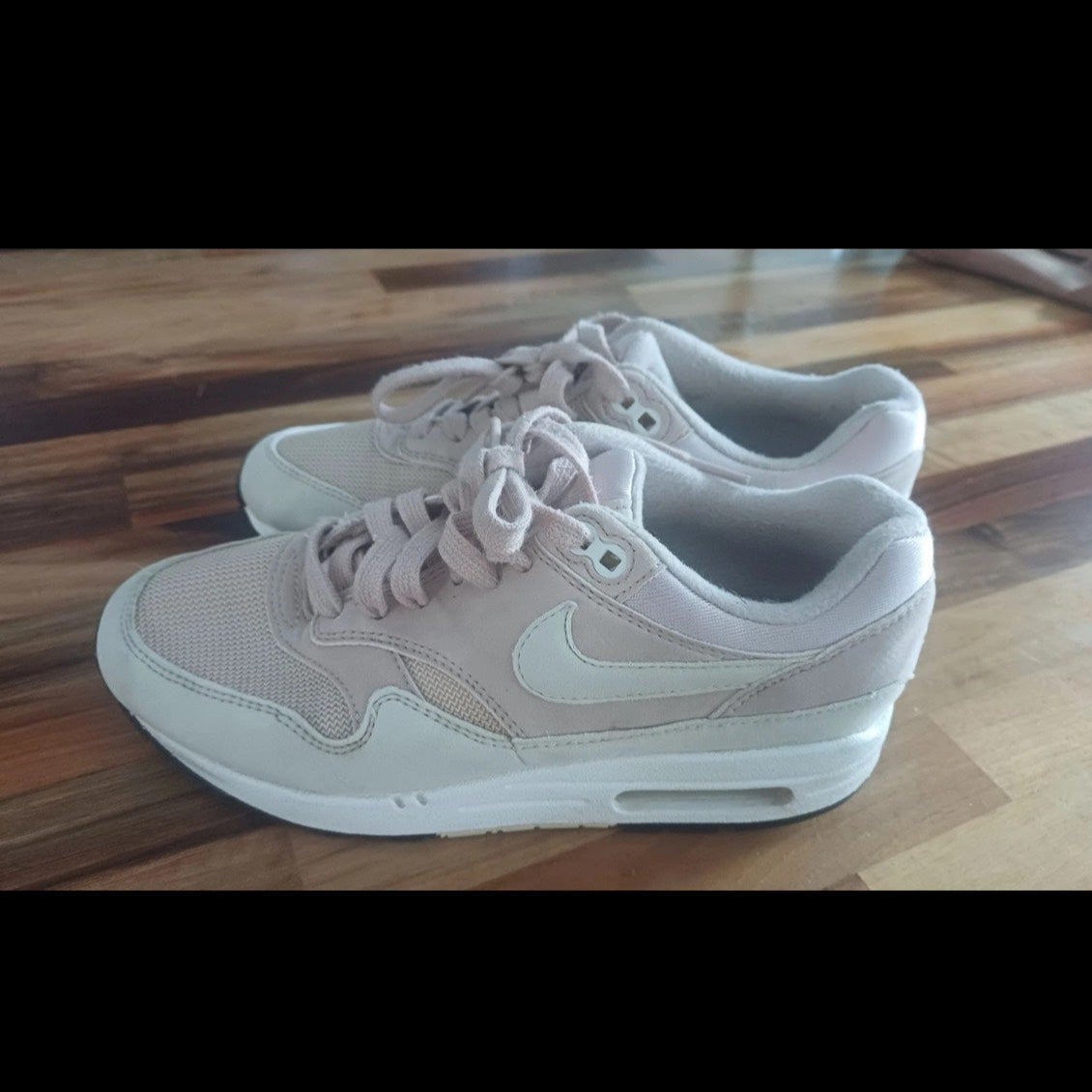 Nike airmax motif pink & white trainers womens uk 5