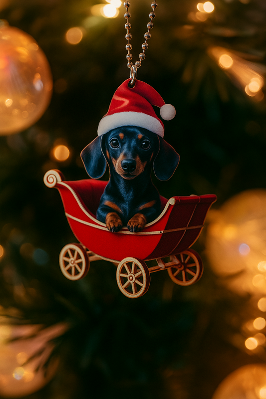 Dachshund Sleigh Ornament – nosettrends Christmas Collection