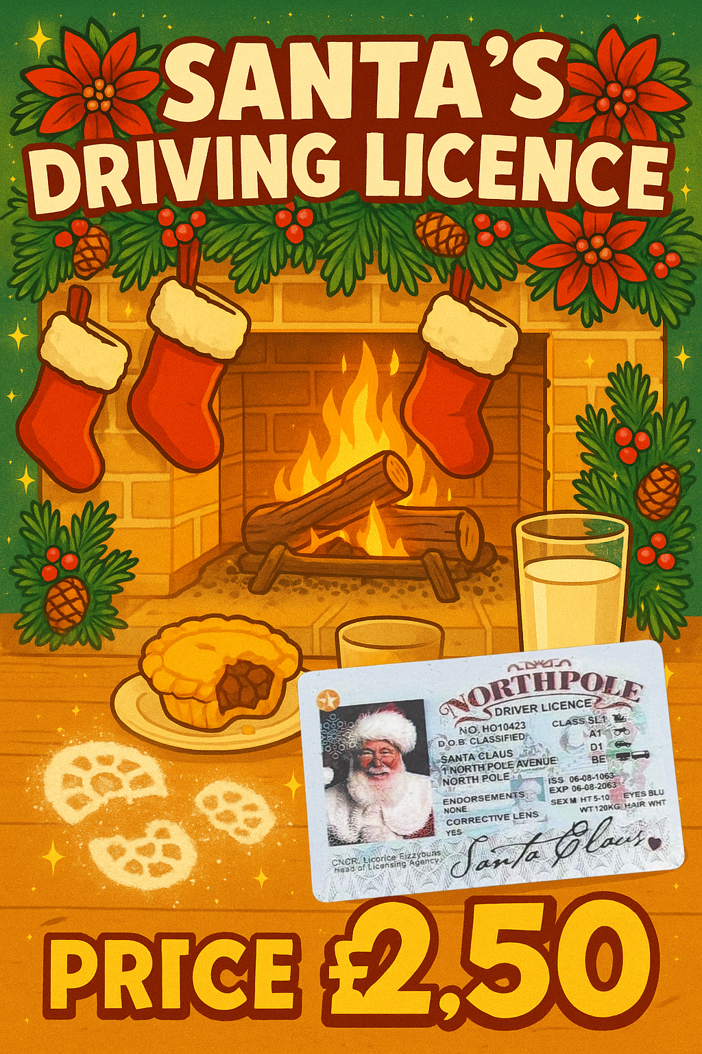 Santa’s Official North Pole Driving Licence – Nosettrends Christmas Edition
