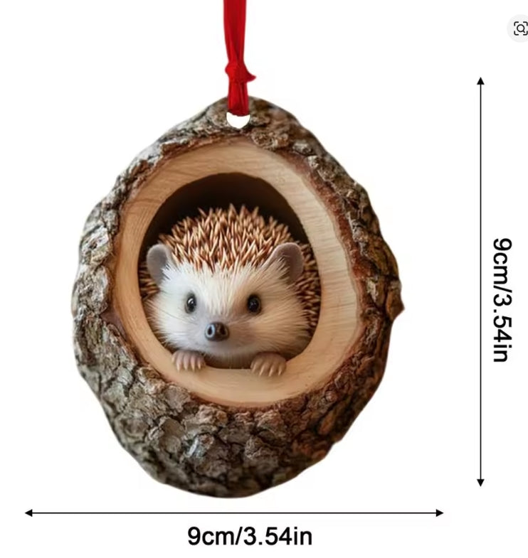 Winter Hedgehog Tree Decoration